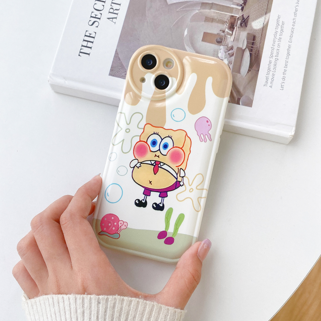 Ốp Lưng Chống Sốc Hình Spongebob Và Patrick Cho iPhone 14 / 13 / 12 / 11 / XS / 8P / 7 / 6P