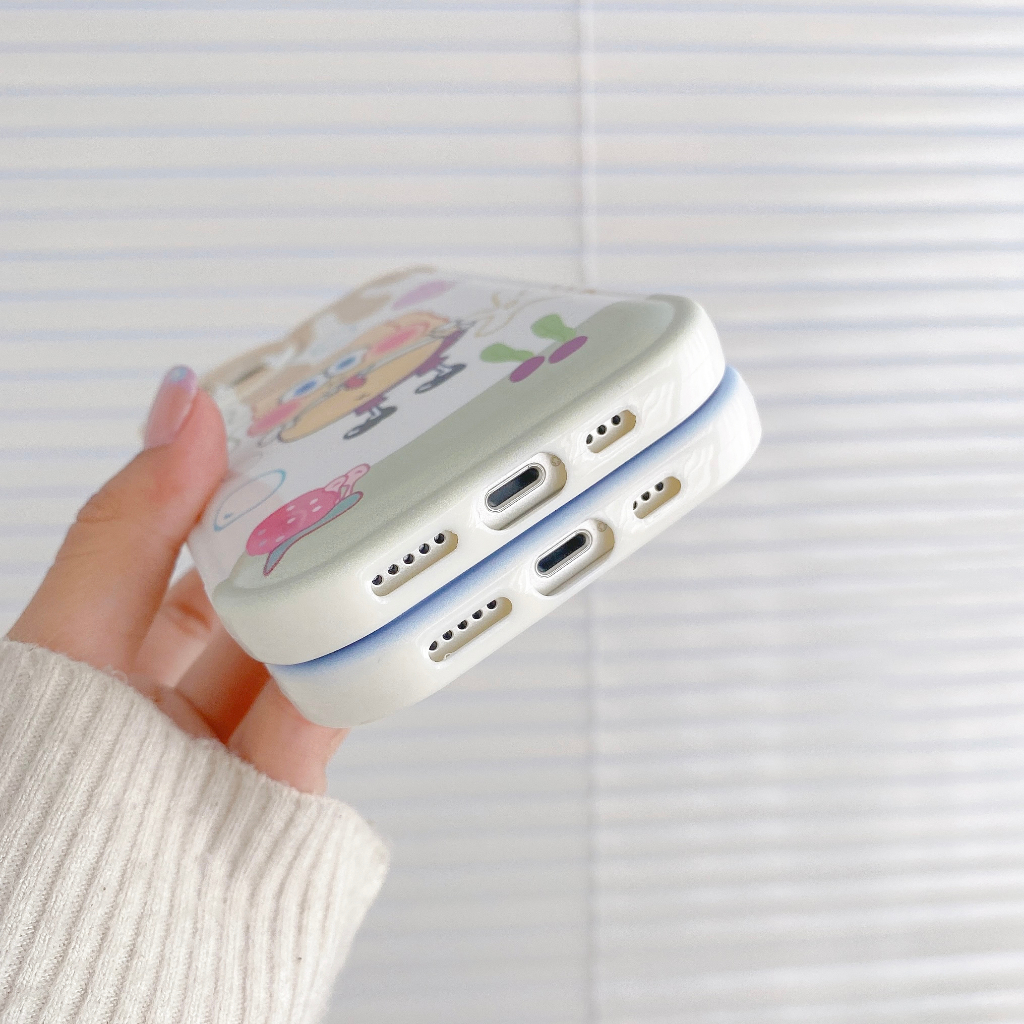 Ốp Lưng Chống Sốc Hình Spongebob Và Patrick Cho iPhone 14 / 13 / 12 / 11 / XS / 8P / 7 / 6P