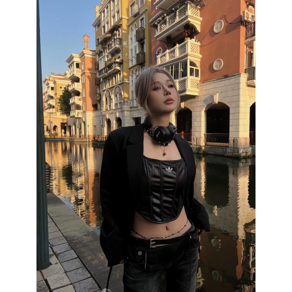 Áo Vest Da Xương Cá Adidas