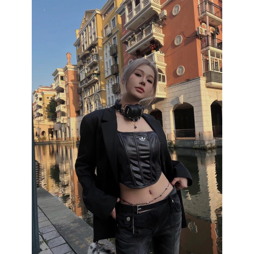 Áo Vest Da Xương Cá Adidas