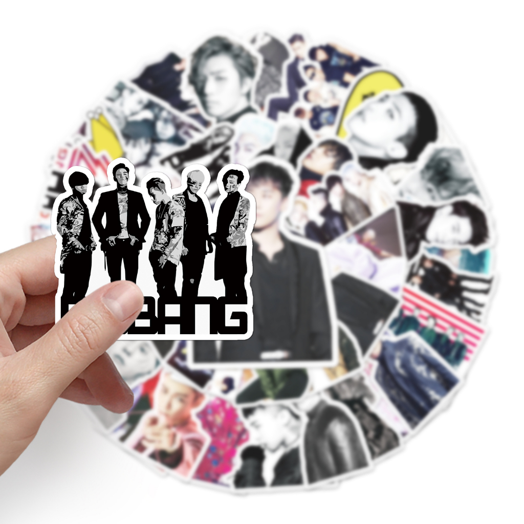 Bộ 50 Miếng Dán Trang Trí Xe Hơi / Nhà Cửa Chống Thấm Nước Họa Tiết Bigbang DIY