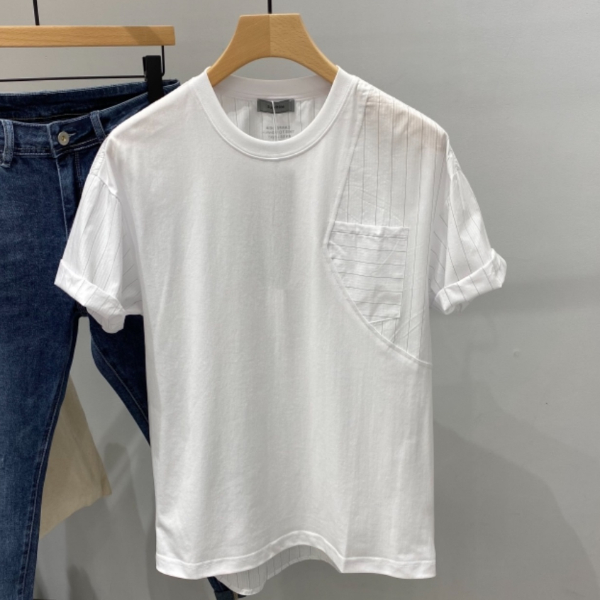 Áo Thun Tay Ngắn Cổ Tròn Kẻ Sọc Size M-3xl Thời Trang Mùa Hè Cho Nam