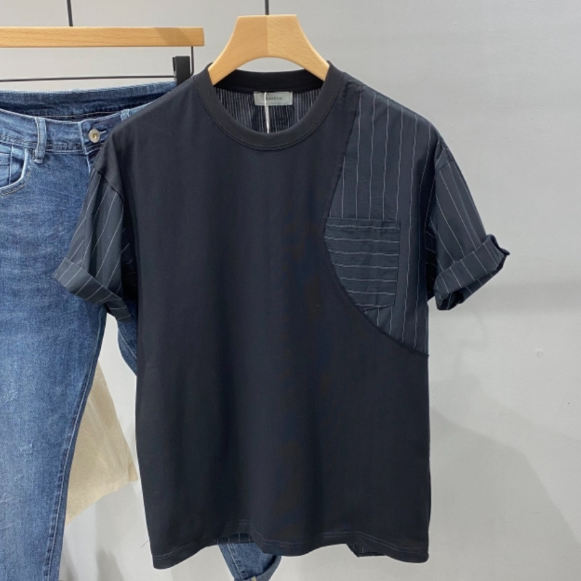 Áo Thun Tay Ngắn Cổ Tròn Kẻ Sọc Size M-3xl Thời Trang Mùa Hè Cho Nam