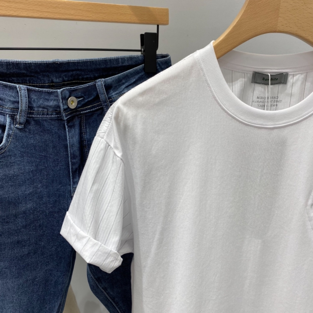 Áo Thun Tay Ngắn Cổ Tròn Kẻ Sọc Size M-3xl Thời Trang Mùa Hè Cho Nam
