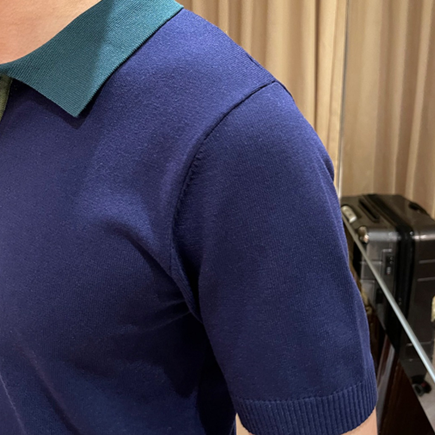 Áo Thun Polo Dệt Kim Mỏng Dáng Ôm Thoáng Khí, Màu Sắc Tươi Sáng, Thời Trang Mùa Hè, Có Kích Thước M-3XL