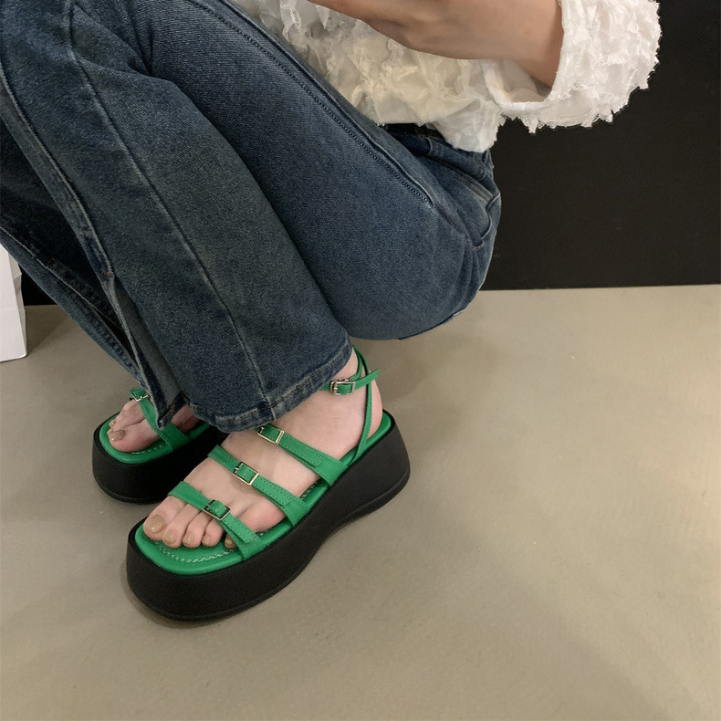 ❤❤❤Giày Sandal Cao Gót Mũi Vuông Thời Trang Hàn Quốc Dành Cho Nữ Đen