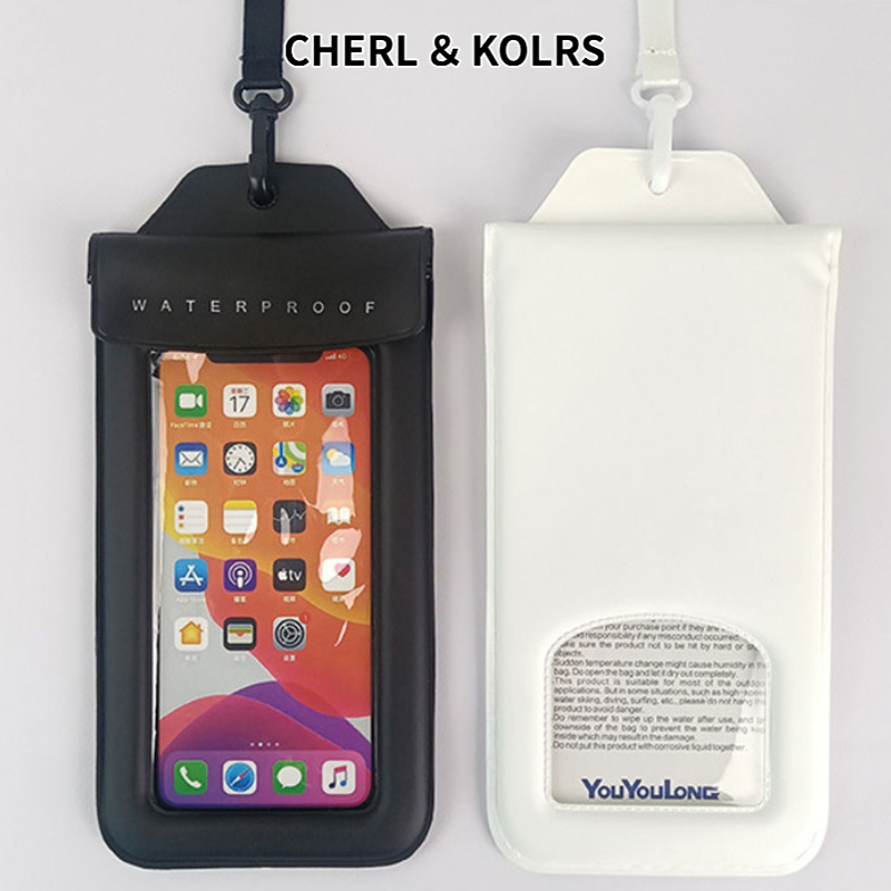 Cherlkolrs Túi Đựng Điện Thoại Trong Suốt Chống Thấm Nước Có Thể Chạm Màn Hình Cảm Ứng Tiện Dụng Khi Đi Bơi