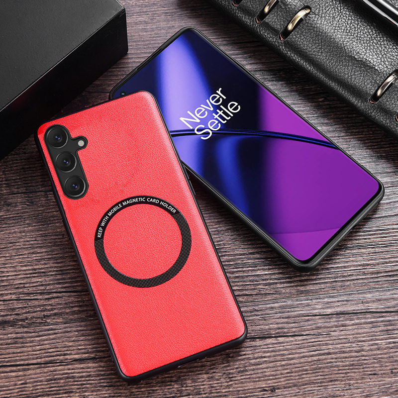 Ốp Lưng Cho Galaxy A57 A37 A17 ⭐Vỏ điện thoại bằng da PU từ tính⭐ Sạc không dây vỏ chống sốc GalaxyA