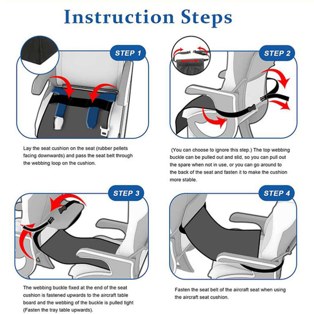 Võng Gác Chân Bằng Vải Oxford Hình Máy Bay Cho Hầu Hết Ghế Ngồi
