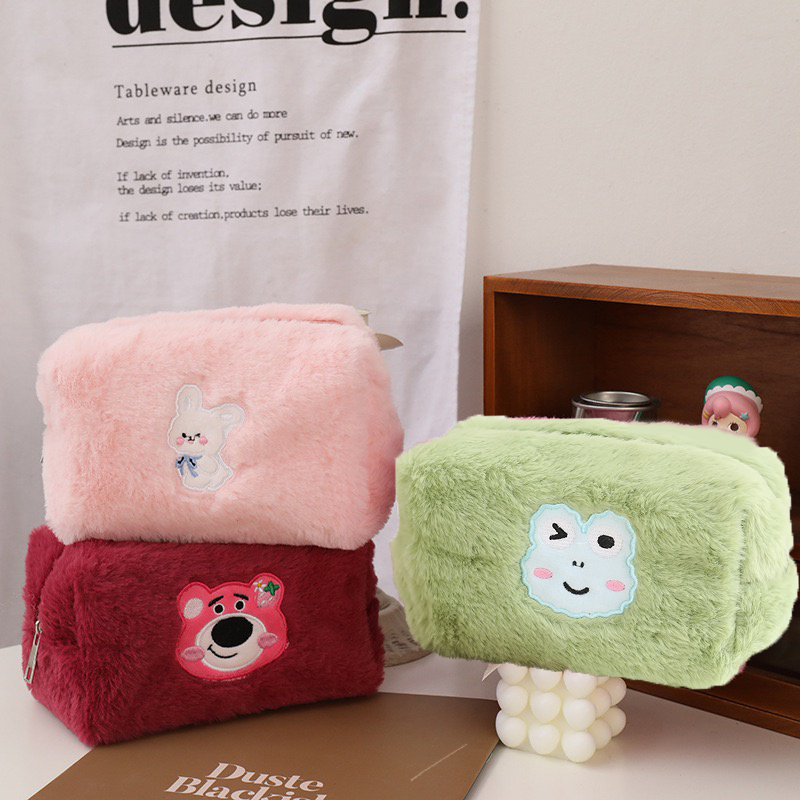 Túi Đựng Bút / Mỹ Phẩm Hình Gấu / Thỏ Phong Cách Hàn Quốc Xinh Xắn
