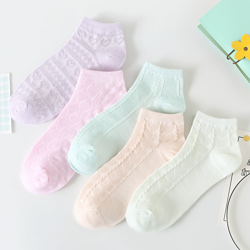 Set 5 Đôi Vớ Mỏng Mùa Hè Hàng Mới Năm 2023 Phong Cách Hàn Quốc Dành Cho Bạn Nữ