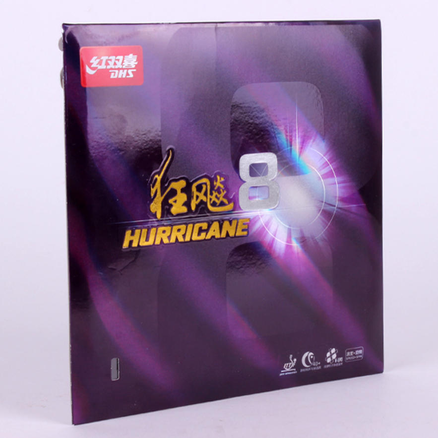 Bộ 8 Vợt Bóng Bàn Bằng Cao Su Dính H8 Dính Hurricane Chính Hãng