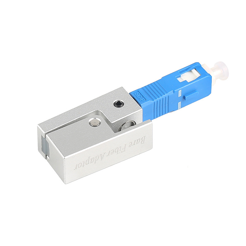 SC/UPC Square Bare Fiber Optic Adapter Mặt bích Kết nối tạm thời OTDR Thử nghiệm Bộ ghép sợi quang trần