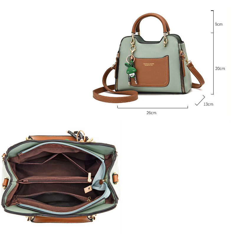 Túi Xách Đeo Vai Cỡ Lớn Màu Sắc Tương Phản Thời Trang Cho Nữ