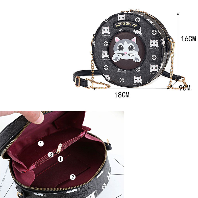 Túi Đeo Chéo Nhỏ Hình Tròn Thời Trang Dành Cho Nữ