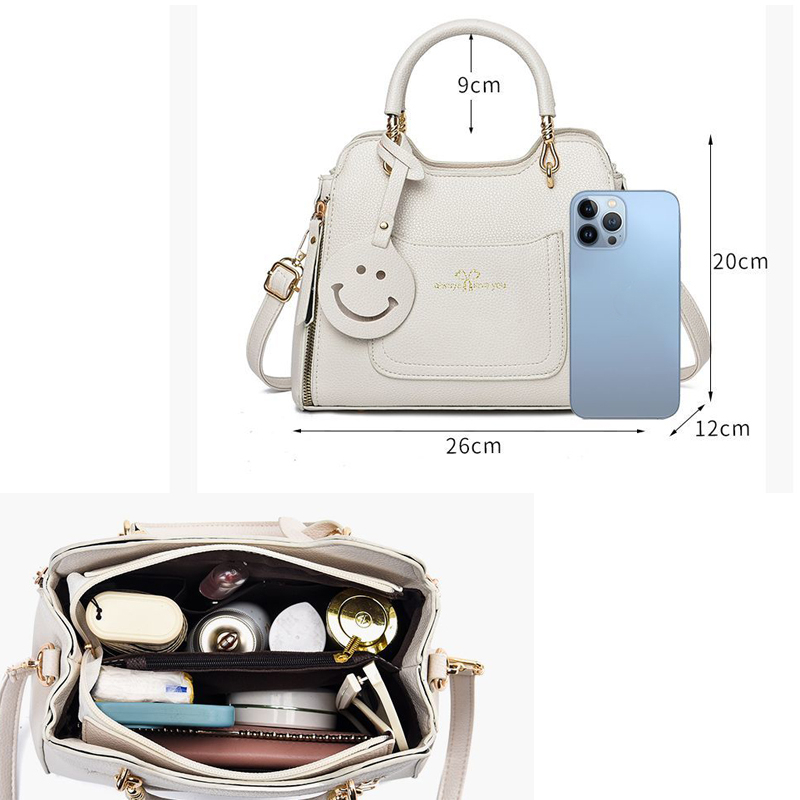 Túi Xách Đeo Vai Sức Chứa Lớn Màu Trơn Thời Trang Dễ Phối Đồ Cho Nữ