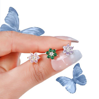 Bông tai mạ vàng 18k hình hoa đơn giản