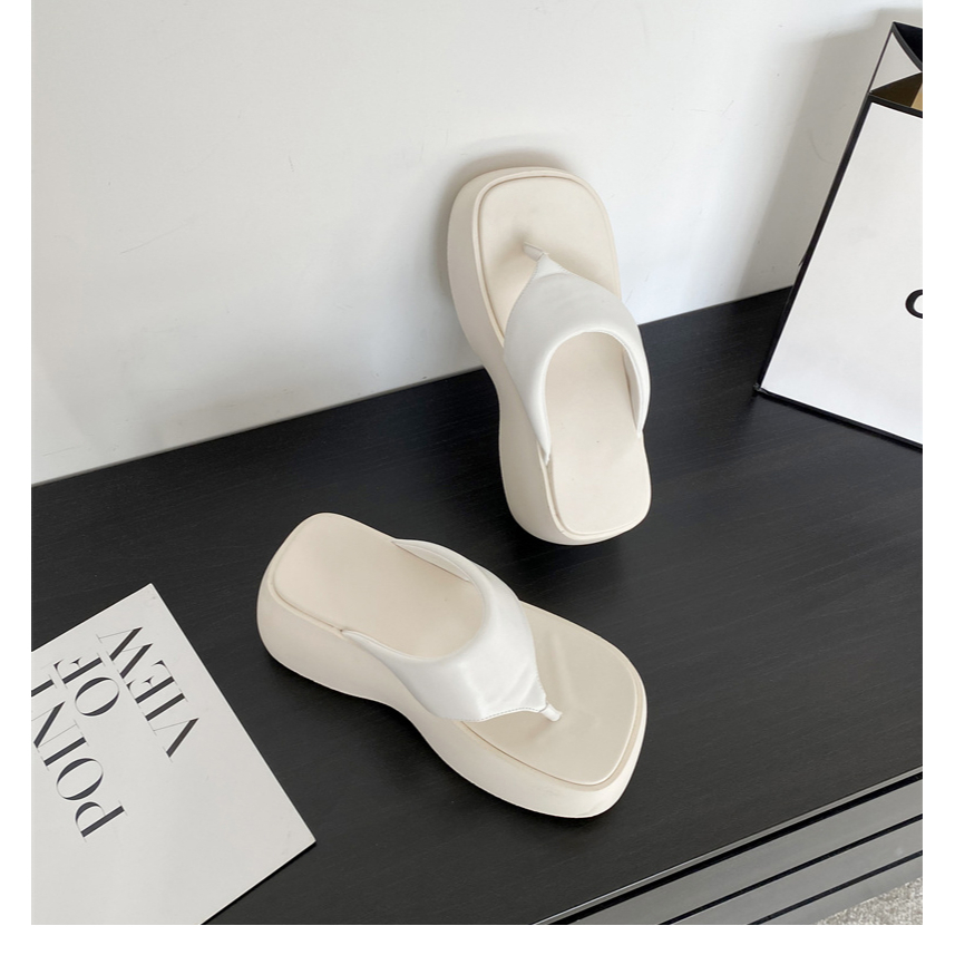 Dép Denim Đế Dày Mũi Tròn Thời Trang Mùa Hè 2023 Phong Cách Mới