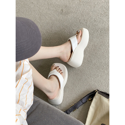 Dép Denim Đế Dày Mũi Tròn Thời Trang Mùa Hè 2023 Phong Cách Mới