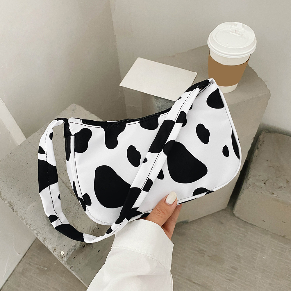 Túi Xách Nữ Đeo Vai In Họa Tiết Bò Sữa Thời Trang