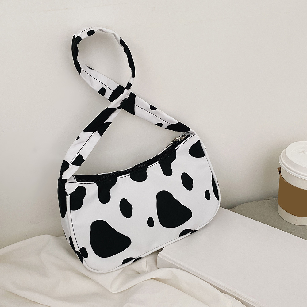 Túi Xách Nữ Đeo Vai In Họa Tiết Bò Sữa Thời Trang