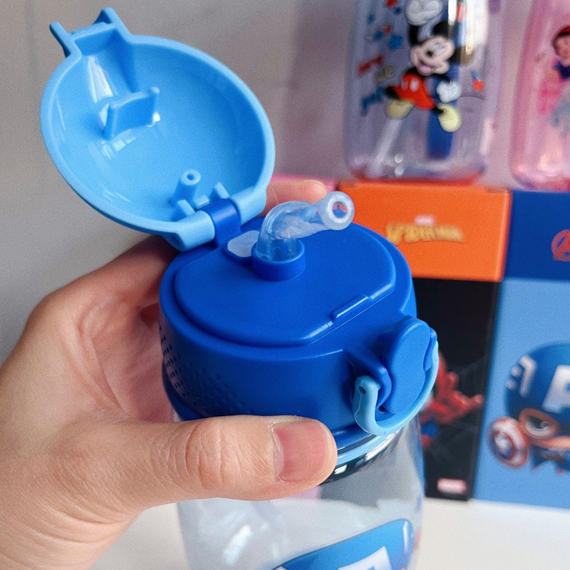 Bình Nước Họa Tiết Hoạt Hình Disney Có Ống Hút Dành Cho Trẻ Em