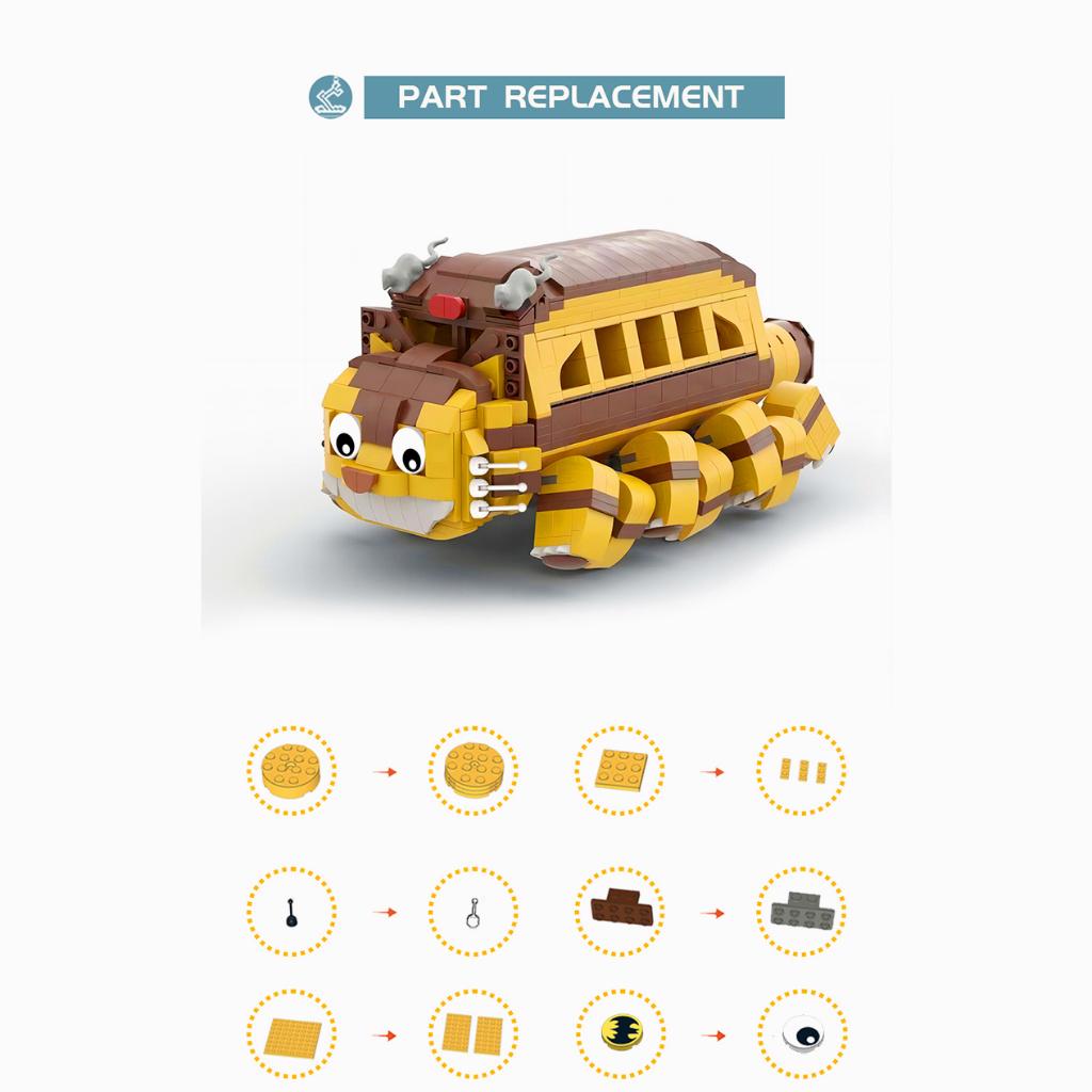 Bộ 777 Khối Đồ Chơi Lắp Ráp Mô Hình Totoro CatBus Cho Bé Trai Và Bé Gái MOC