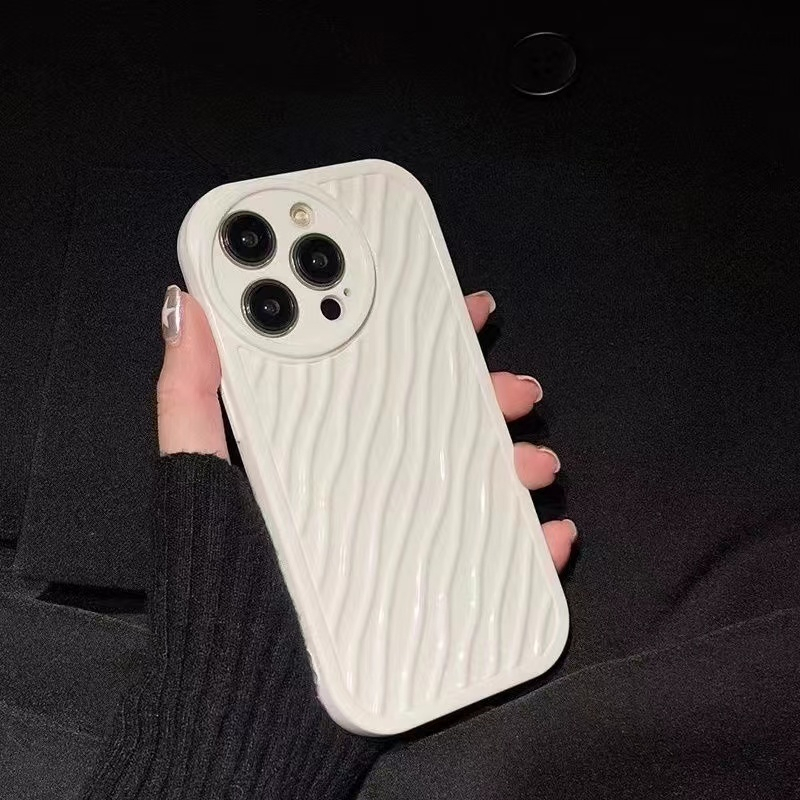 Ốp Điện Thoại Họa Tiết Gợn Sóng Kèm Dây Đeo Cho iPhone 11 7plus 12 13 7 / 8 14plus xr xs max 11Promax 12Pro 11Promax 14