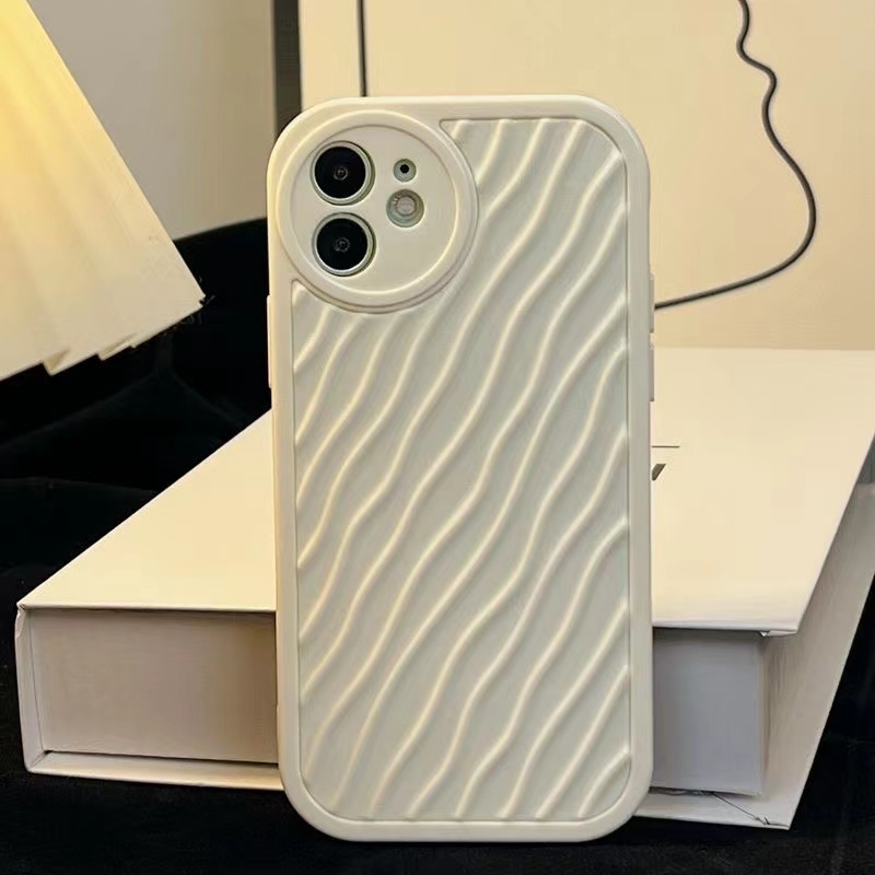 Ốp Điện Thoại Họa Tiết Gợn Sóng Kèm Dây Đeo Cho iPhone 11 7plus 12 13 7 / 8 14plus xr xs max 11Promax 12Pro 11Promax 14