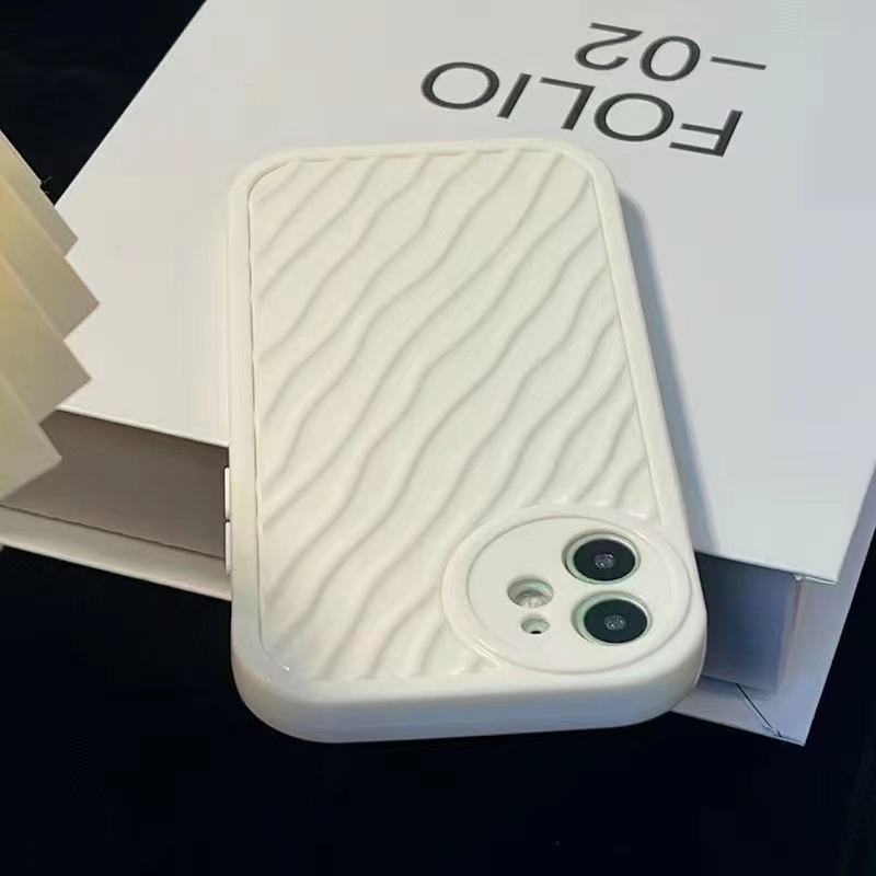 Ốp Điện Thoại Họa Tiết Gợn Sóng Kèm Dây Đeo Cho iPhone 11 7plus 12 13 7 / 8 14plus xr xs max 11Promax 12Pro 11Promax 14