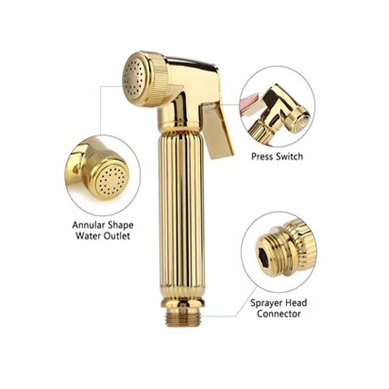 Firte Bộ Vòi Hoa Sen Nhà Tắm Vòi Hoa Sen Cầm Tay Bằng Đồng Màu Vàng Kim Sang Trọng Với Đế Đỡ Hai Đầu Ra Nước