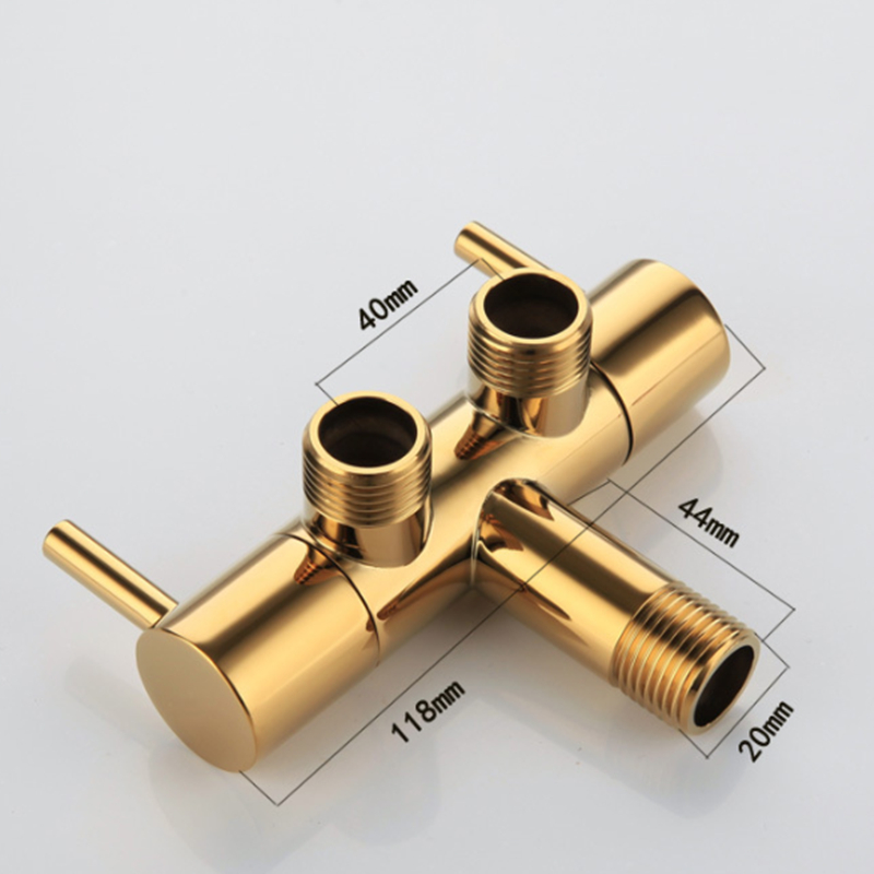 Firte Bộ Vòi Hoa Sen Nhà Tắm Vòi Hoa Sen Cầm Tay Bằng Đồng Màu Vàng Kim Sang Trọng Với Đế Đỡ Hai Đầu Ra Nước