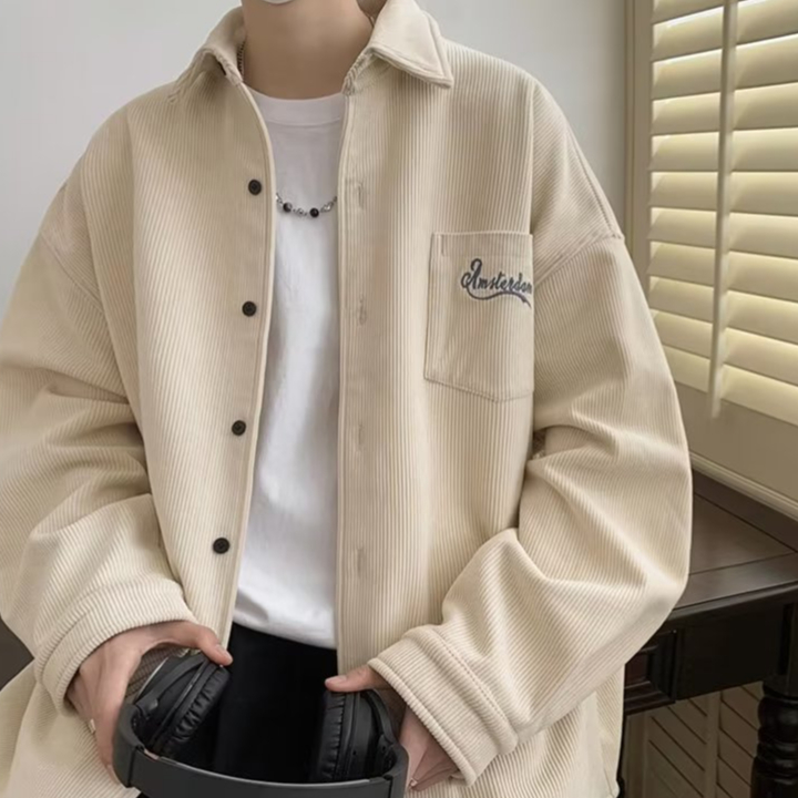 Áo Sơ Mi Nhung Kẻ Thời Trang Mùa Hè Dành Cho Nam