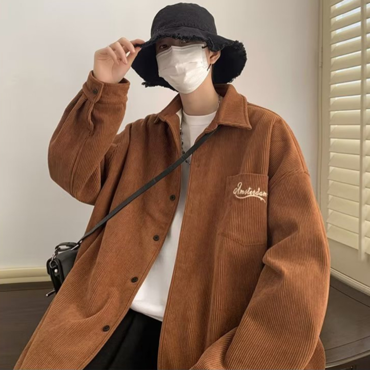 Áo Sơ Mi Nhung Kẻ Thời Trang Mùa Hè Dành Cho Nam