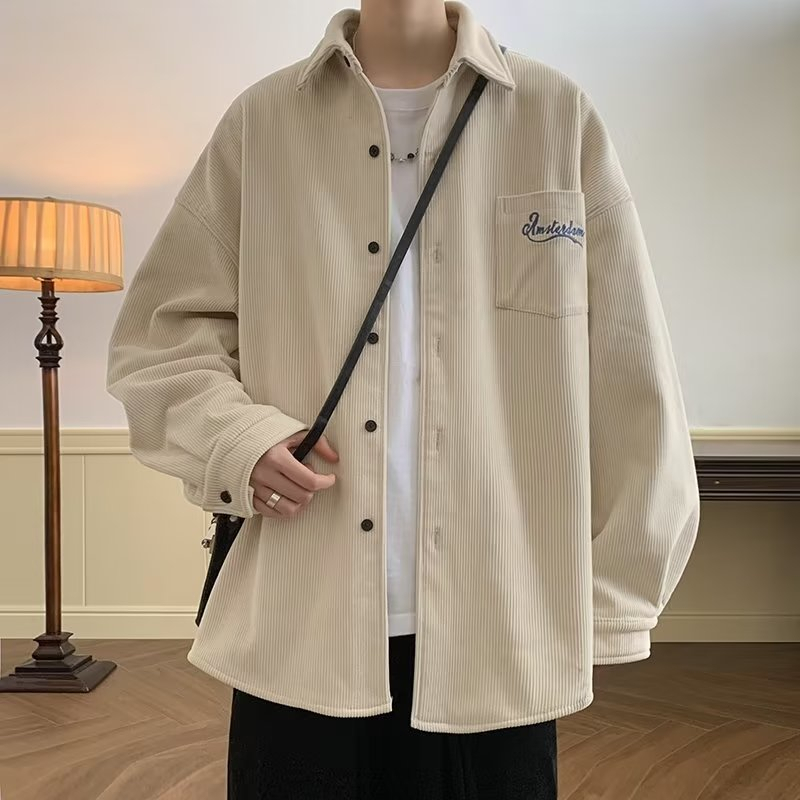 Áo Sơ Mi Nhung Kẻ Thời Trang Mùa Hè Dành Cho Nam