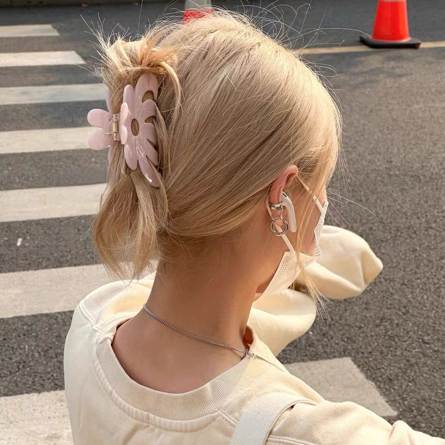 Kẹp Tóc Hoa Lớn Phong Cách Âu Mỹ Cho Nữ