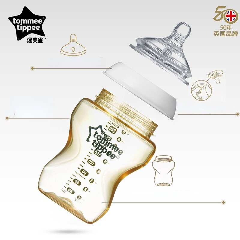 TOMMEE TIPPEE Bình Sữa Bằng Nhựa PPSU Tự Nhiên Chất Lượng Cao