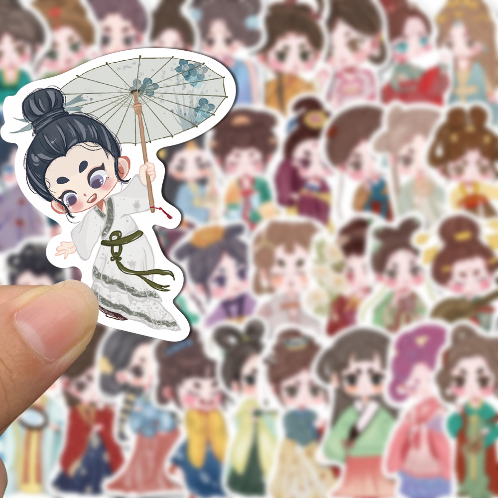 Bộ 40 Miếng Dán Hoạt Hình Dễ Thương Chống Nước Trang Trí Mũ Bảo Hiểm / Mũ Bảo Hiểm