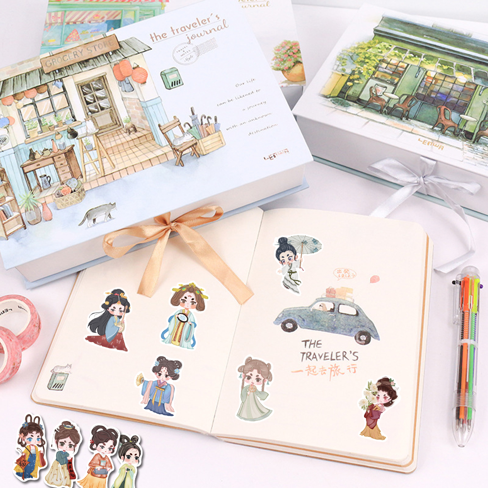 Bộ 40 Miếng Dán Hoạt Hình Dễ Thương Chống Nước Trang Trí Mũ Bảo Hiểm / Mũ Bảo Hiểm