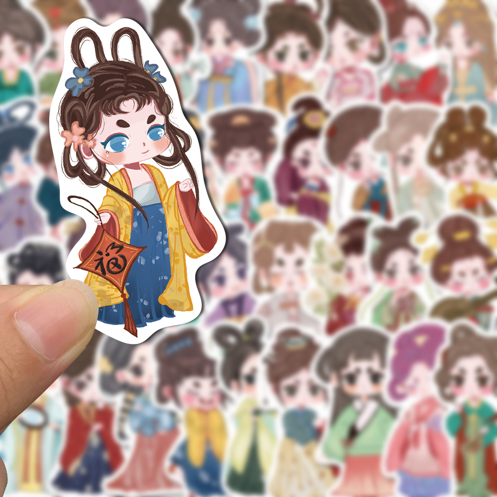 Bộ 40 Miếng Dán Hoạt Hình Dễ Thương Chống Nước Trang Trí Mũ Bảo Hiểm / Mũ Bảo Hiểm