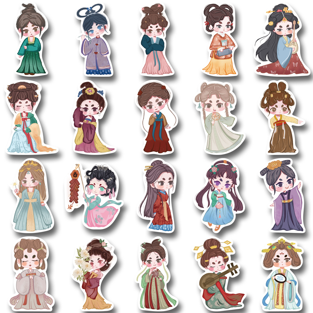 Bộ 40 Miếng Dán Hoạt Hình Dễ Thương Chống Nước Trang Trí Mũ Bảo Hiểm / Mũ Bảo Hiểm