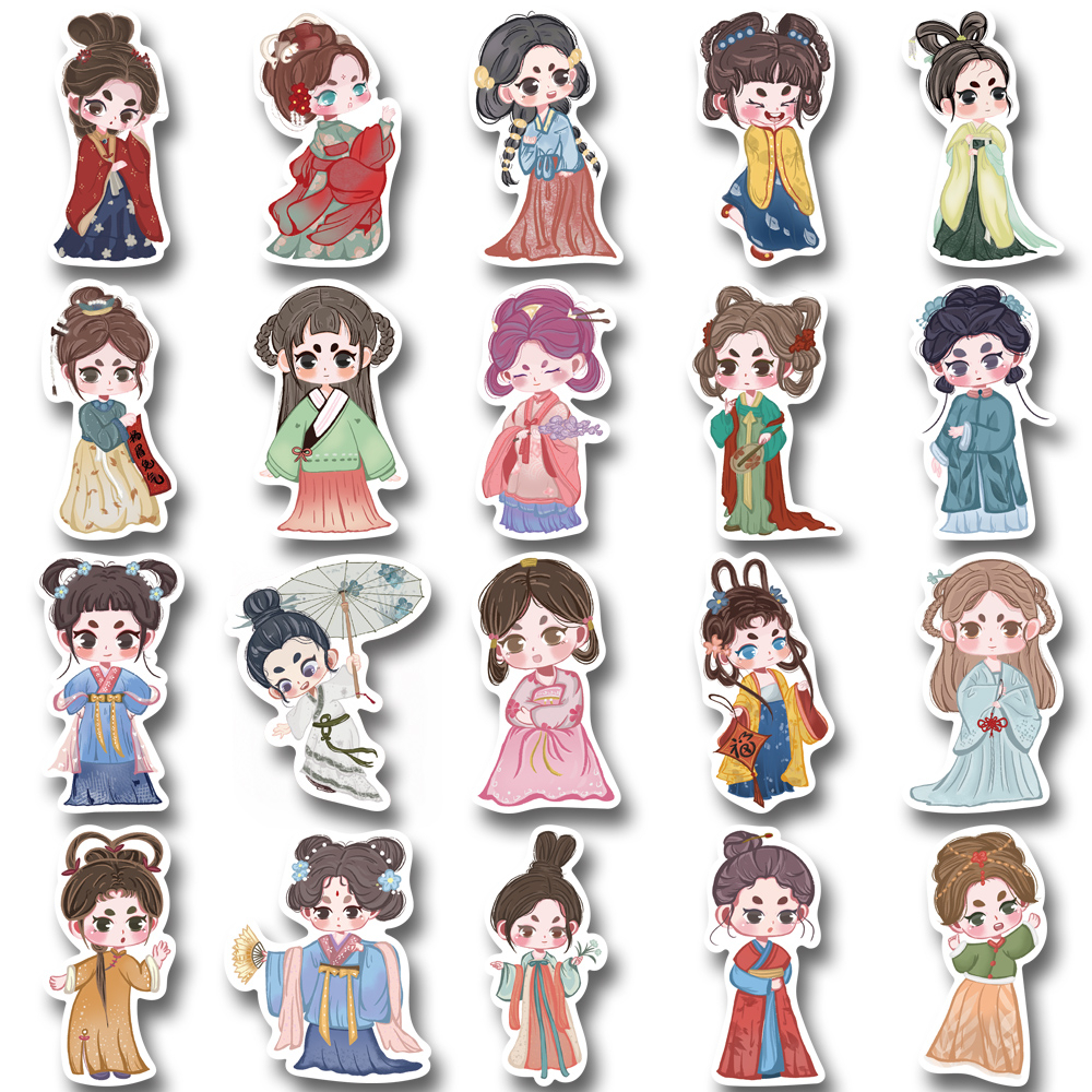 Bộ 40 Miếng Dán Hoạt Hình Dễ Thương Chống Nước Trang Trí Mũ Bảo Hiểm / Mũ Bảo Hiểm