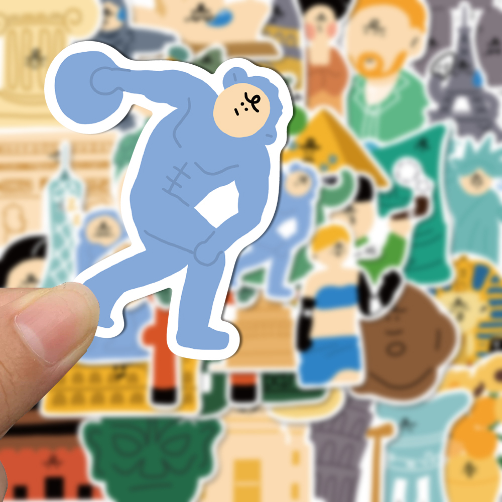 Bộ 40 Miếng Dán Trang Trí Laptop / Điện Thoại Chống Thấm Nước Họa Tiết Hoạt Hình Graffiti