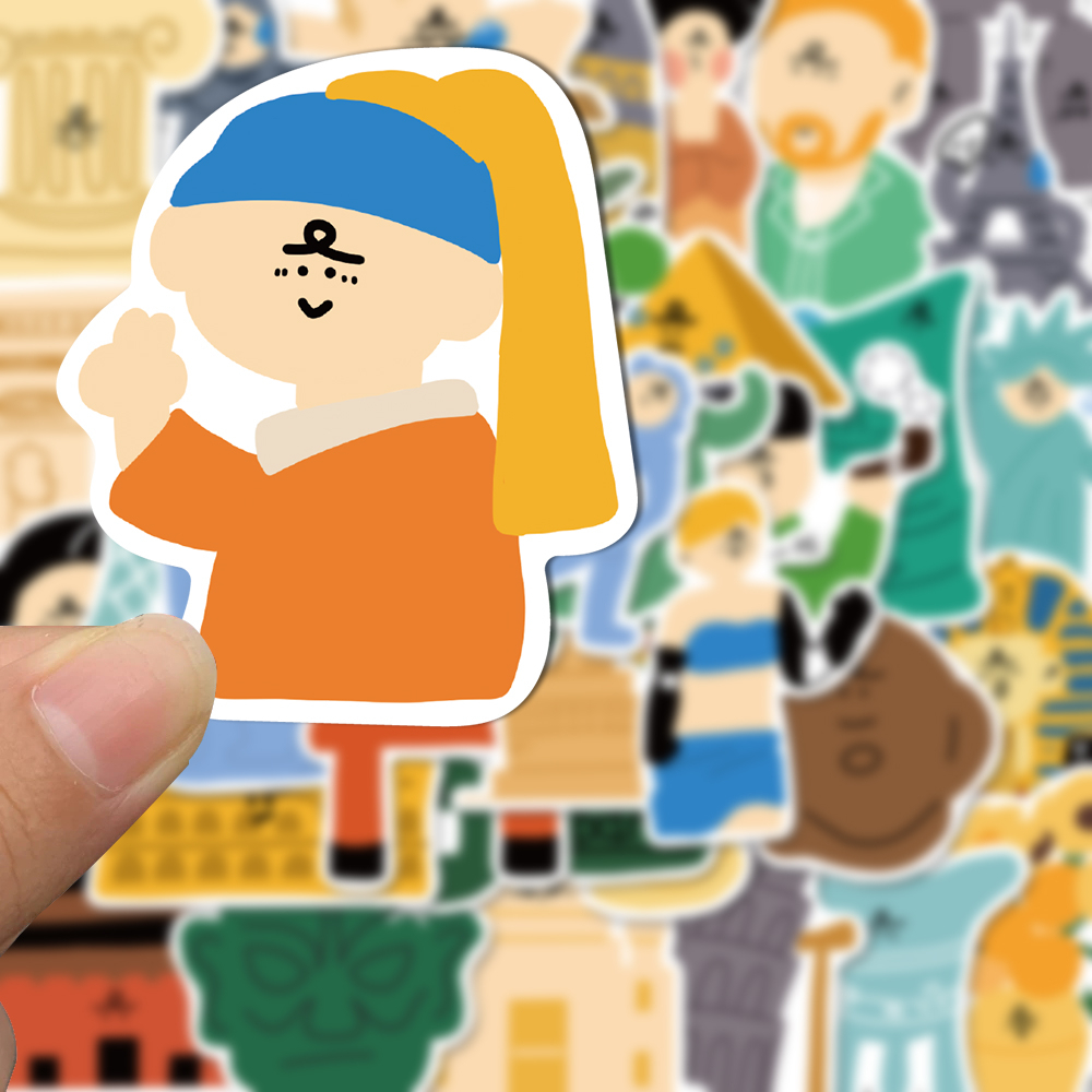 Bộ 40 Miếng Dán Trang Trí Laptop / Điện Thoại Chống Thấm Nước Họa Tiết Hoạt Hình Graffiti