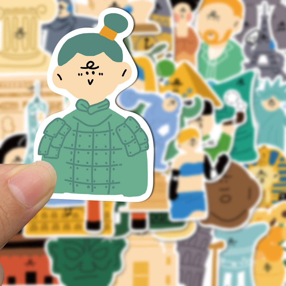 Bộ 40 Miếng Dán Trang Trí Laptop / Điện Thoại Chống Thấm Nước Họa Tiết Hoạt Hình Graffiti