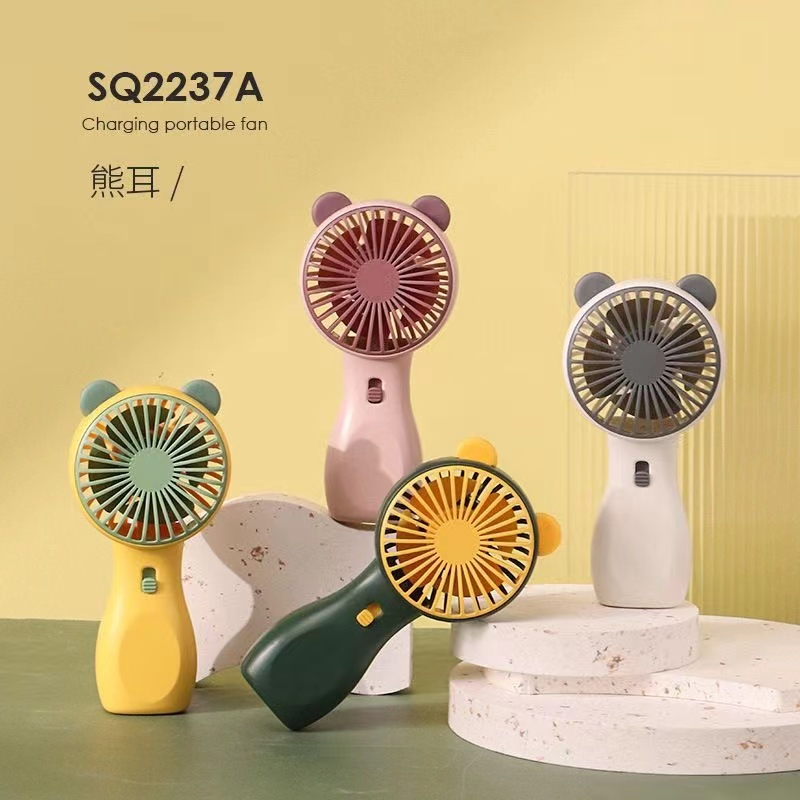 Quạt Mini Cầm Tay Họa Tiết Hoạt Hình Dễ Thương Sạc USB Tiện Dụng