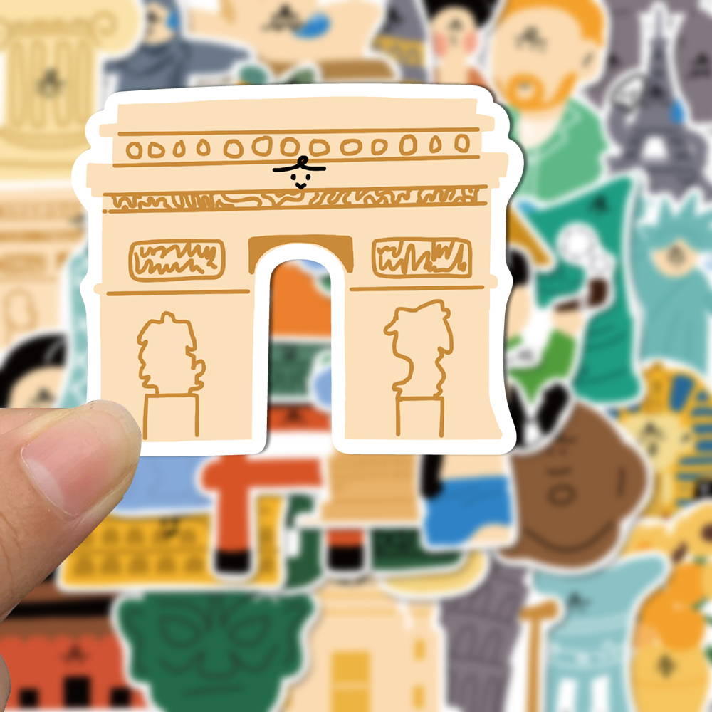 Bộ 40 Miếng Dán Trang Trí Laptop / Điện Thoại Chống Thấm Nước Họa Tiết Hoạt Hình Graffiti