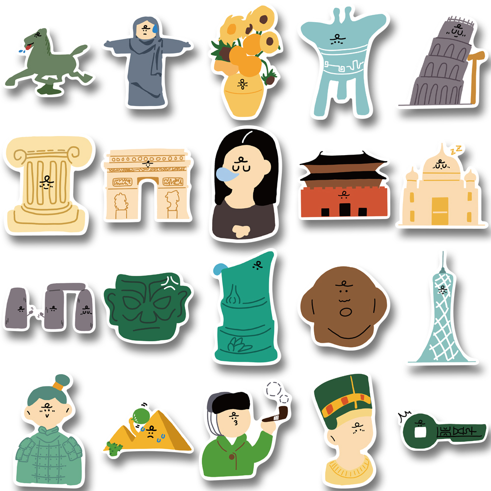 Bộ 40 Miếng Dán Trang Trí Laptop / Điện Thoại Chống Thấm Nước Họa Tiết Hoạt Hình Graffiti