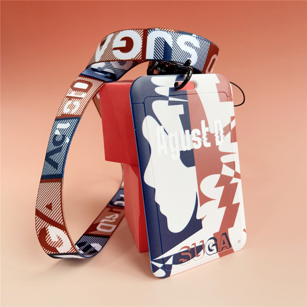 Ví Đựng Thẻ Có Dây Đeo Cổ in Hình SUGA AgustD Jhope TXT Straykids