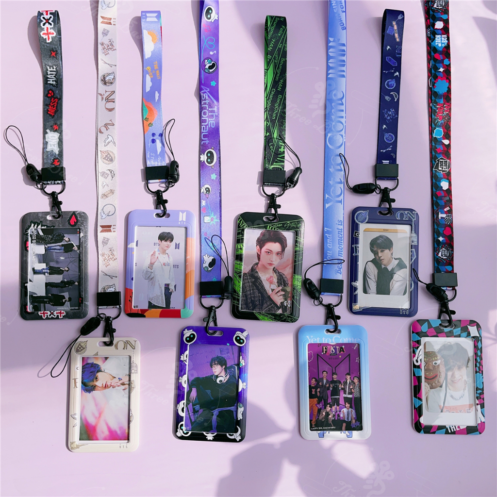 Ví Đựng Thẻ Có Dây Đeo Cổ in Hình SUGA AgustD Jhope TXT Straykids